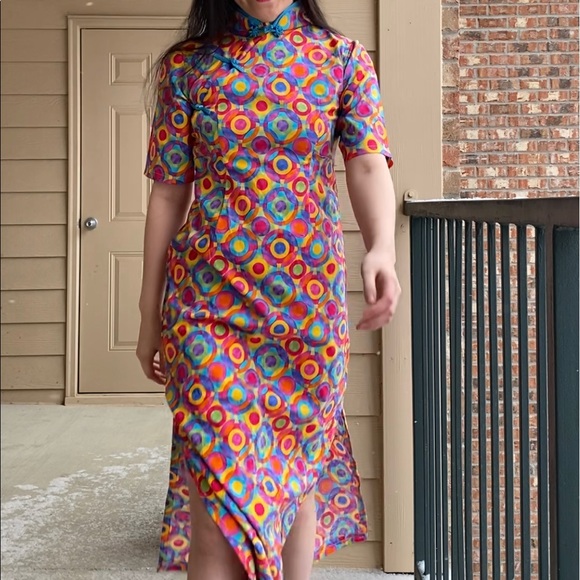 Handmade midi qipao/cheongsam dress XS - Picture 2 of 16